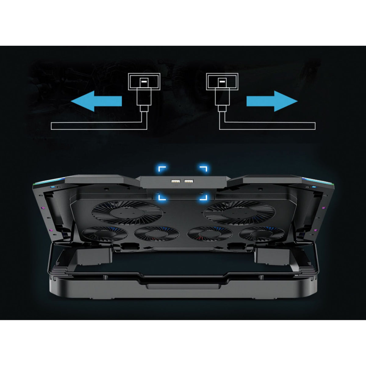 Conceptronic THYIA01B ERGO Gaming-Notebook Cooling Pad