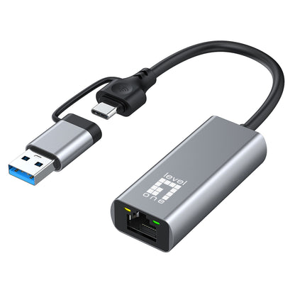 LevelOne USB-0423 2.5G USB-C and USB-A Network Adapter