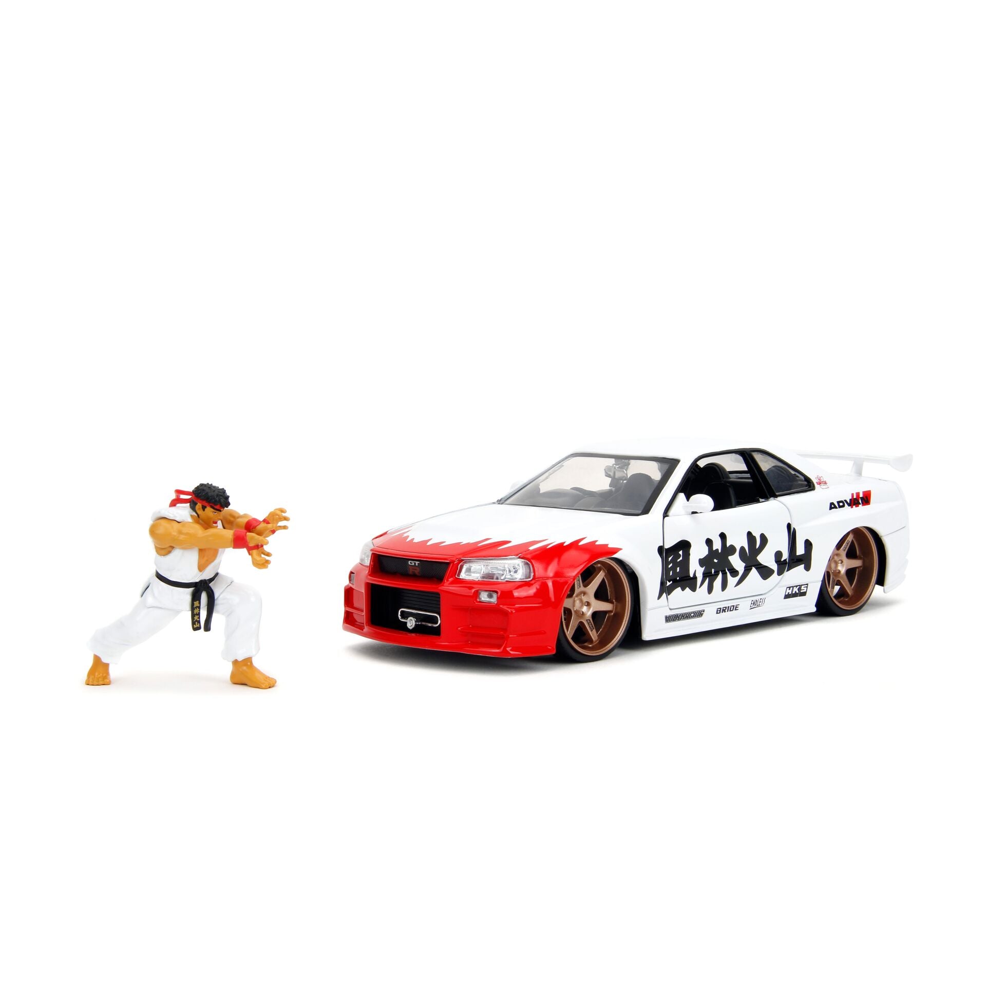 Jada Street Fighter Ryu 1:24 Nissan Skyline GTR Diecast Model 253255071