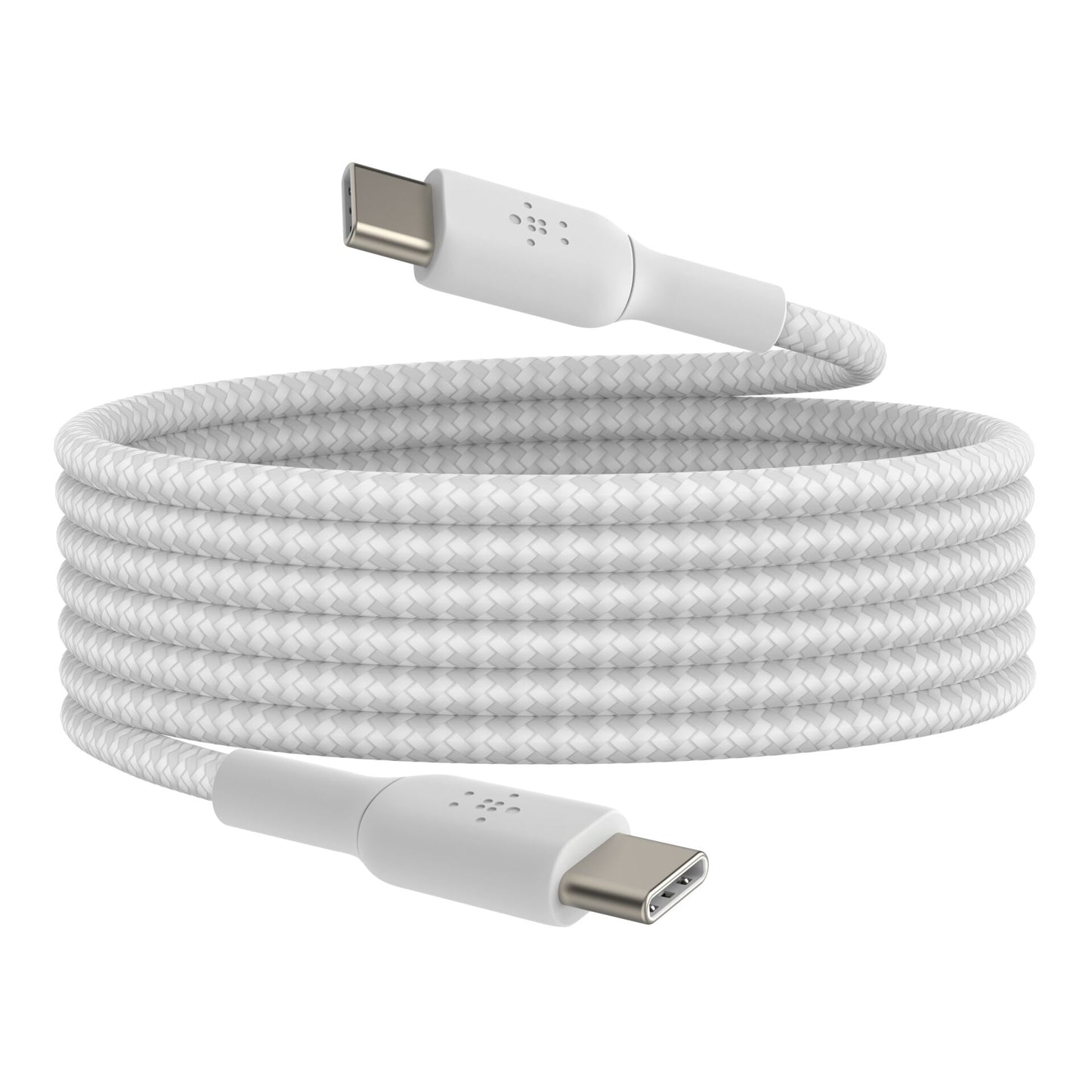 Belkin BOOST CHARGE Braided USB-C to USB-C Cable 2m, White, Model CAB004bt2MWH