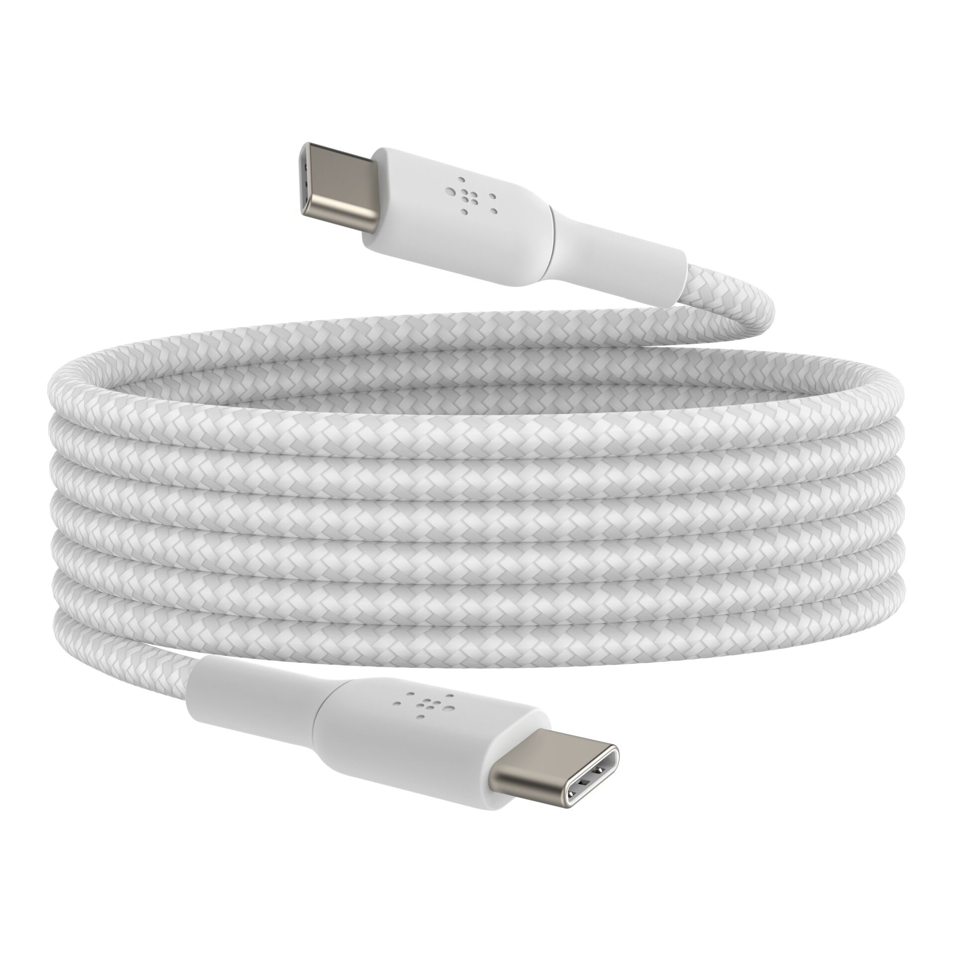 Belkin BOOST CHARGE Braided USB-C to USB-C Cable 2m, White, Model CAB004bt2MWH