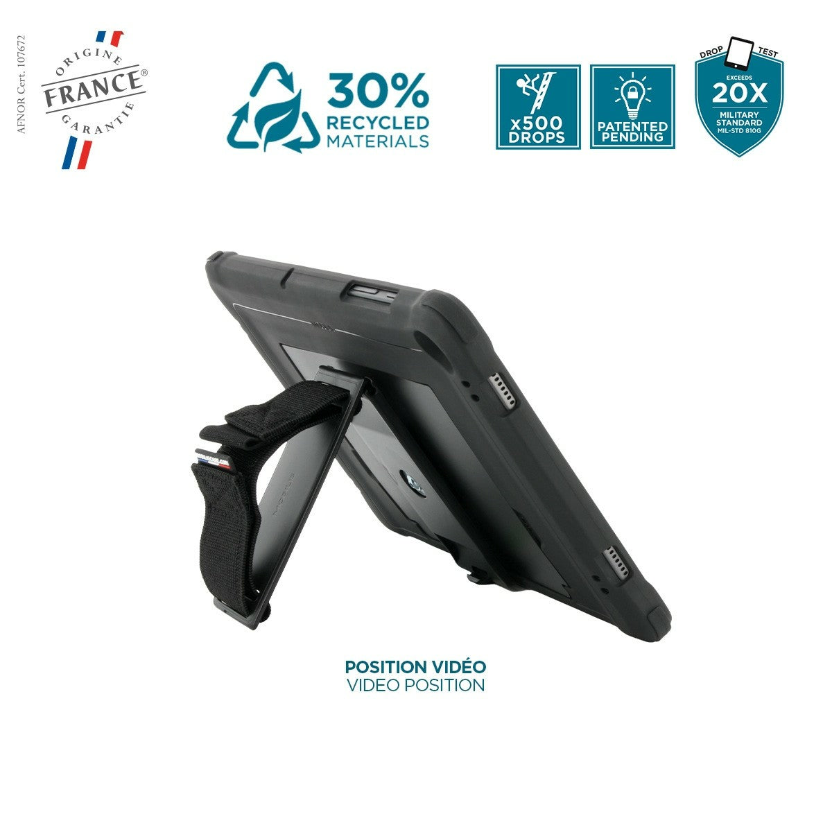 Mobilis PROTECH Case+360 handst.+kickstand+handstrap A9+10,9