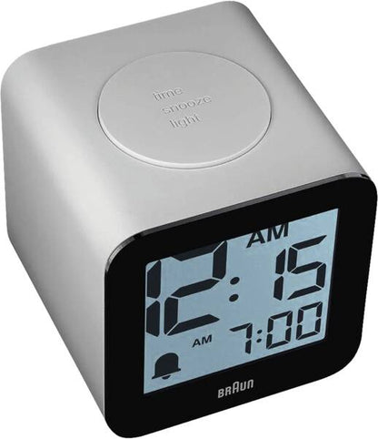 Braun BC 25 WP White Quartz Alarm Clock with Voice Output