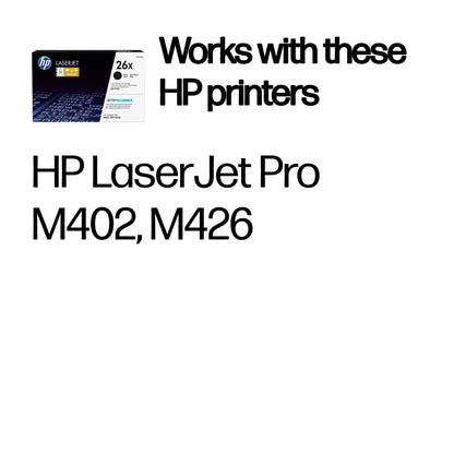 HP 26X Black LaserJet Toner Cartridge