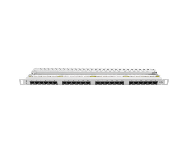 LANBERG Patch Panel 24 Port 0.5U Cat.6 UTP Gray