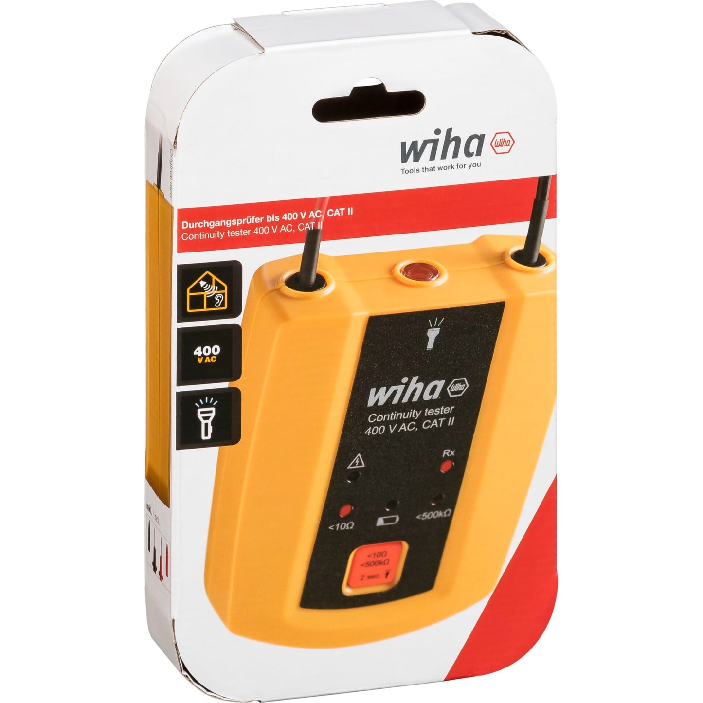 Wiha DurchgangsprÃ¼fer bis 400 V AC, CAT II inkl. 2x AAA-Batterie