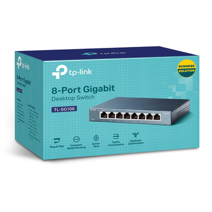 Διακόπτης Δικτύου Επιτραπέζιος TP-Link με 8 θύρες 10/100/1000Mbps
