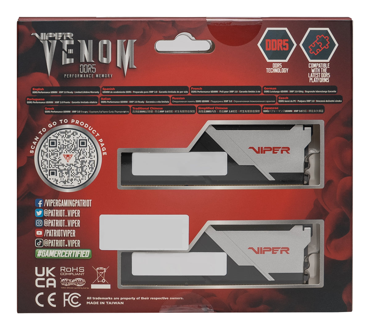 Patriot Viper Venom AMD DDR5 2x8GB 6000MHz CL30 EXPO