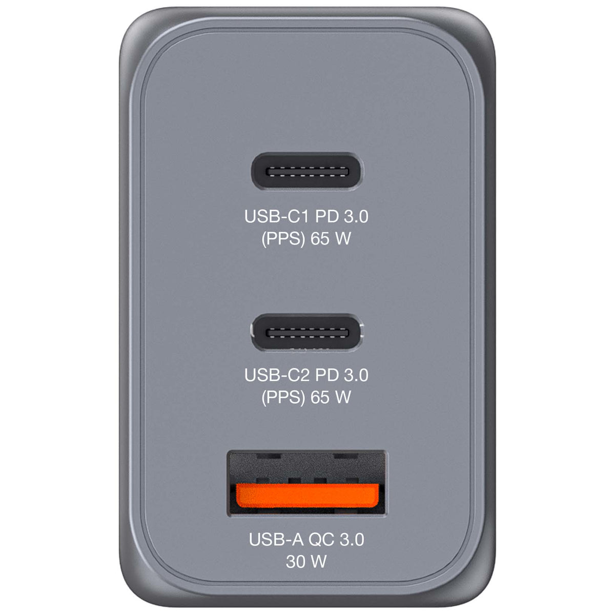 Verbatim GNC-65 GaN Charger 3 Port 65W USB A/C (EU/UK/US)