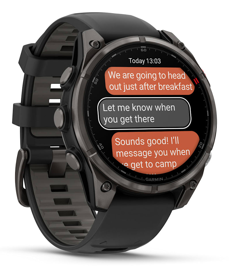 Garmin fenix 8 Pro 3.56 cm (1.4") AMOLED 47 mm Digital 454 x 454 pixels Touchscreen Grey Wi-Fi GPS (satellite)