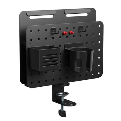 Activejet APB-006B Desk Organiser – rotating perforated board with vertical organiser, black