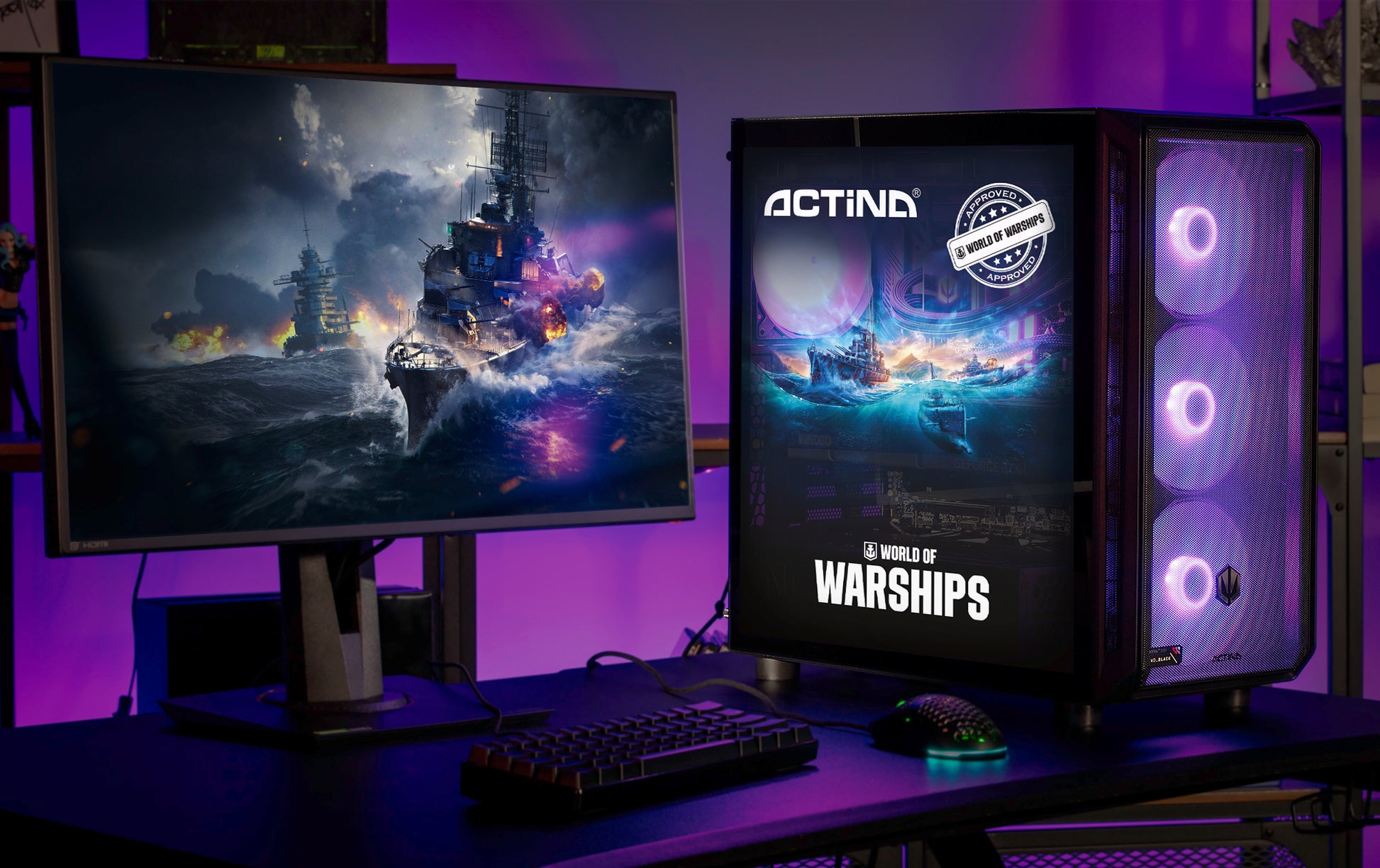 Υπολογιστής Actina 5901443426172 με Επεξεργαστή AMD Ryzen™ 7 9700X, 32 GB Μνήμη DDR5-SDRAM, 1 TB Δίσκο SSD, Κάρτα Γραφικών AMD Radeon RX 9060 XT, Λειτουργικό Σύστημα Windows 11 Pro, Midi Tower Μαύρο