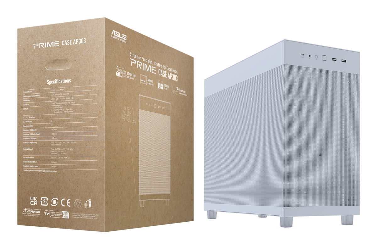 ASUS PRIME AP303 Mesh Midi Tower White