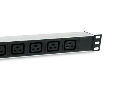 Equip 19" Steckdosenleiste IEC C20->6xIEC C19+Switch    Alu.
