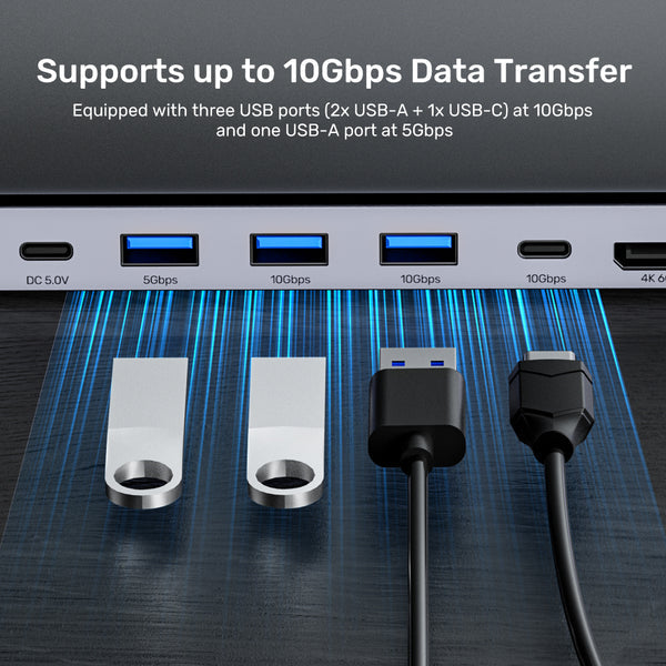 UNITEK 4K KVM DOCKING STATION, USB-C, HDMI WITH STAND