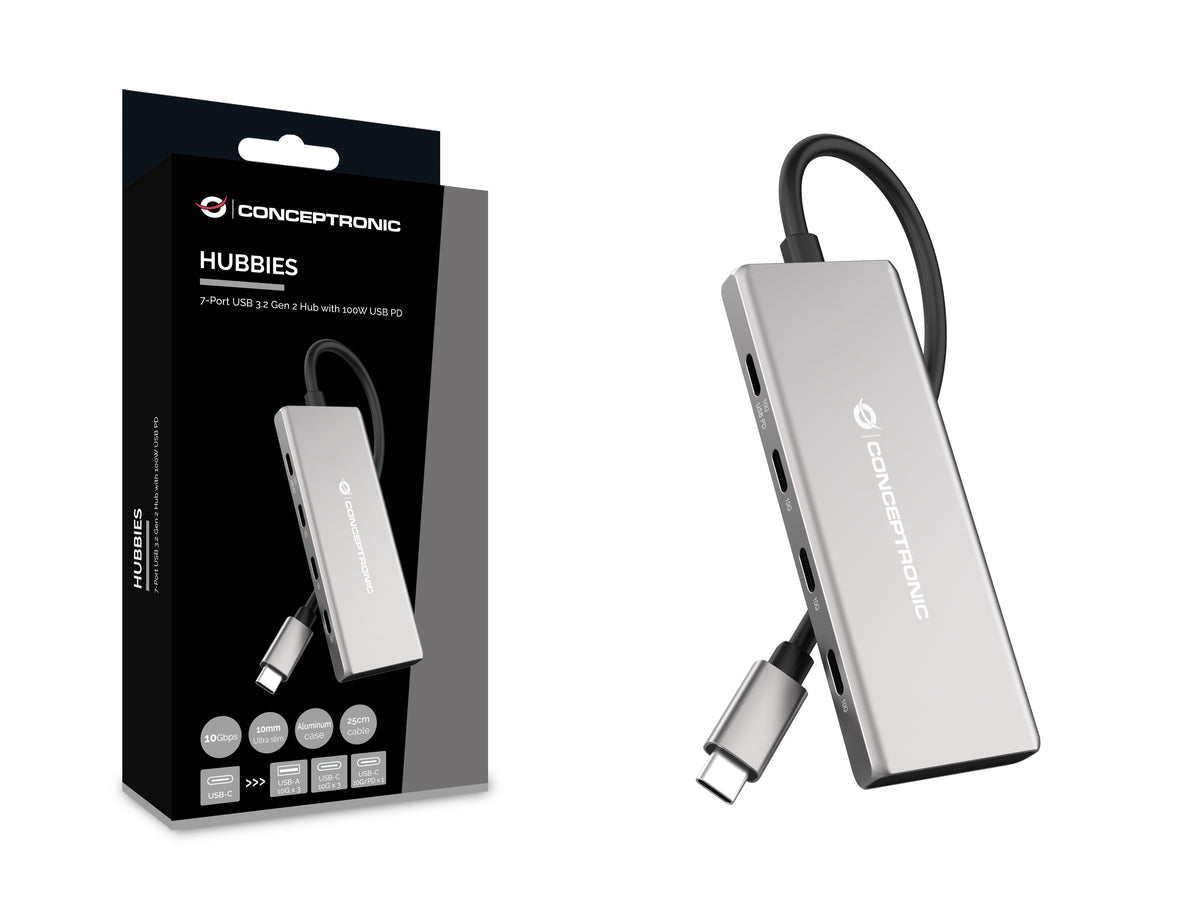 CONCEPTRONIC  7-1 Dock USB-C->3xUSB-C/3xUSB-A/+      25cm gr