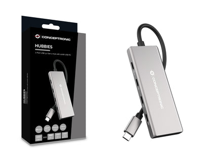 CONCEPTRONIC  7-1 Dock USB-C->3xUSB-C/3xUSB-A/+      25cm gr