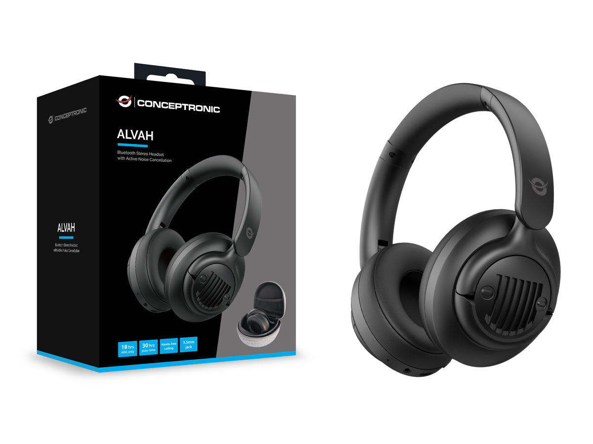 CONCEPTRONIC Headset Stereo WLS BT5.4/Mikro/ANC/+   30Std sw