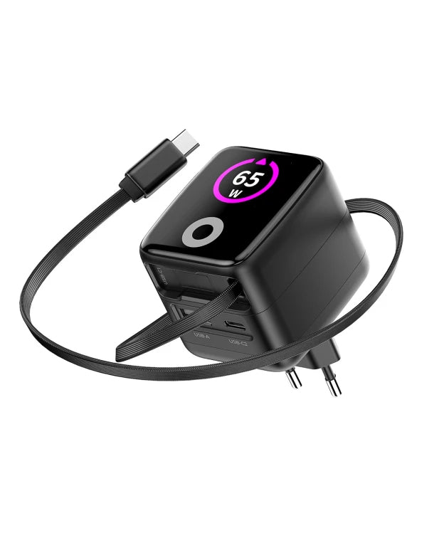 Mobile Origin 65W GaN Charger PW3 USB-C with 65cm cable + USB-A