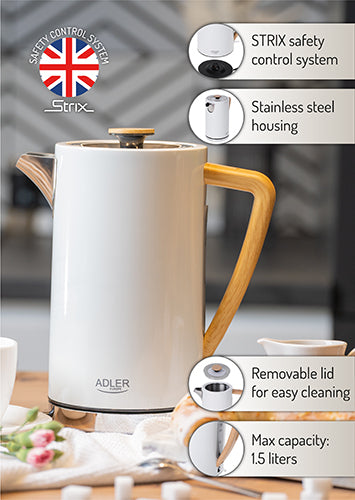 ADLER AD 1347w electric kettle white
