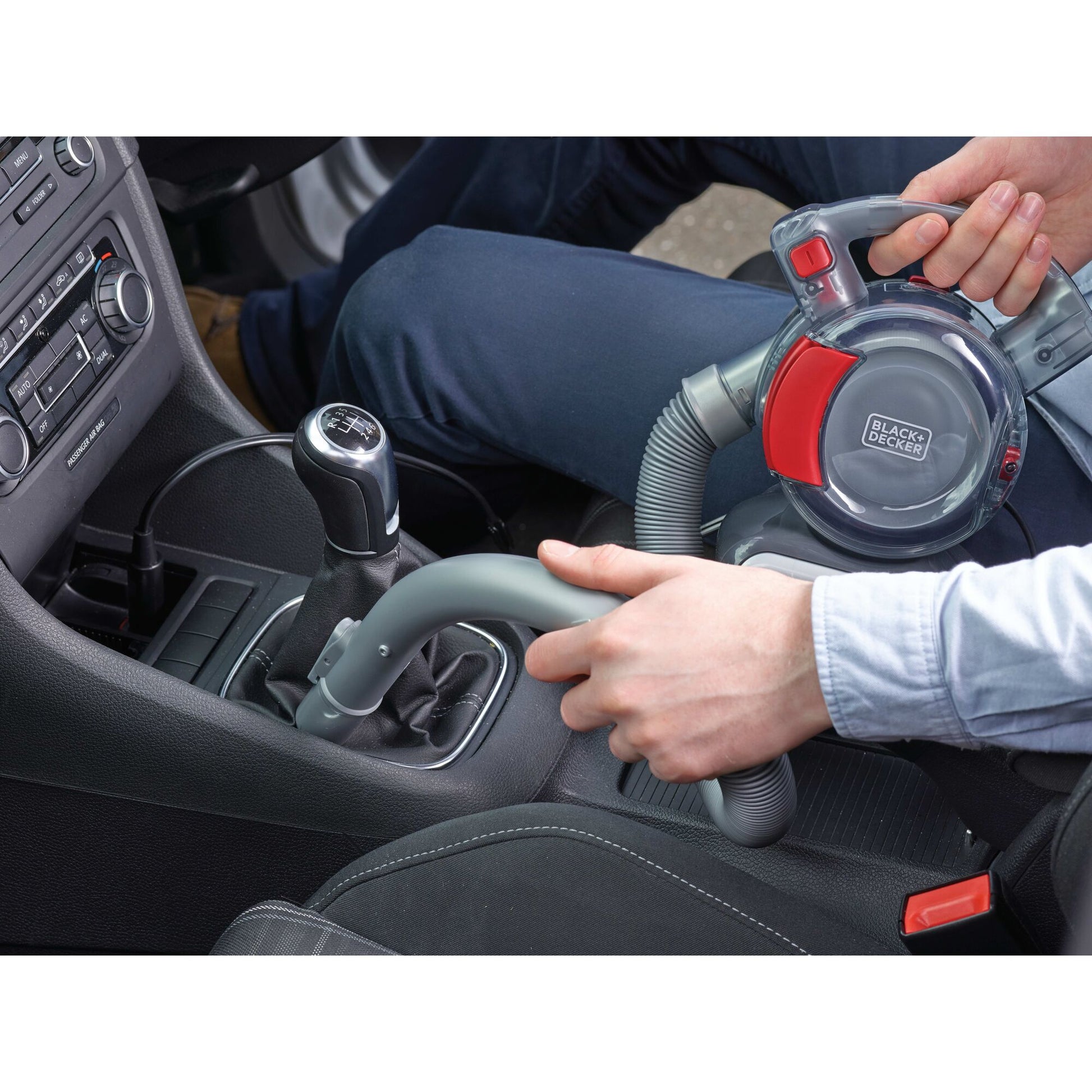Φορητή ηλεκτρική σκούπα Black & Decker PD1200AV-XJ χωρίς σακούλα σε γκρι και πορτοκαλί χρώμα