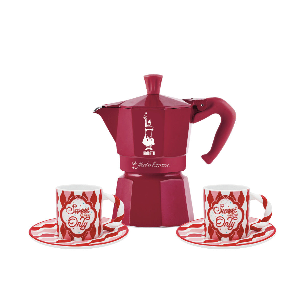Bialetti Moka Pot Set for 3 Cups + 2 Mugs (Model 5460)