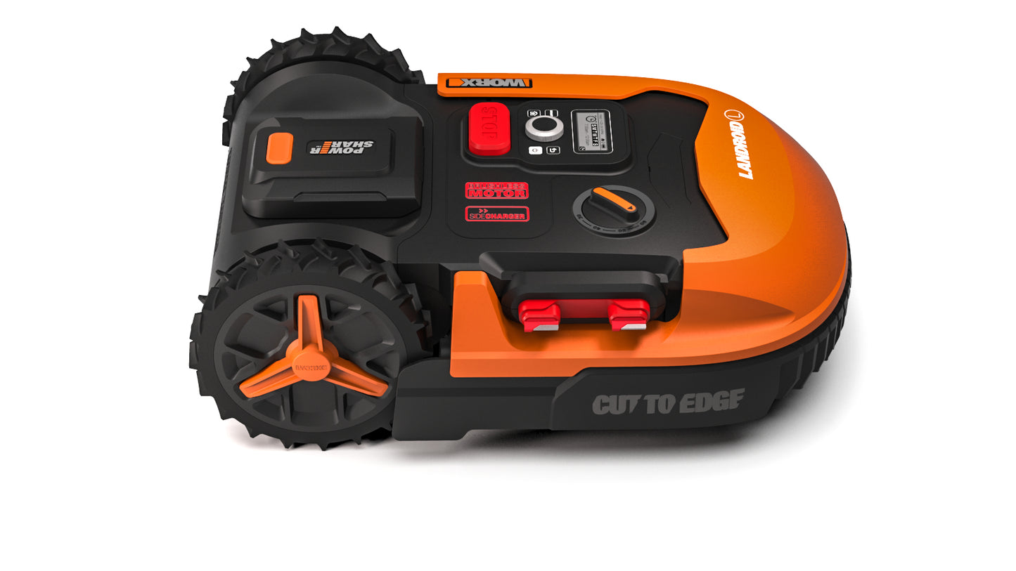 WORX WR147E.1 χορτοκοπτική μηχανή Ρομποτική μηχανή γκαζόν Μπαταρία Μαύρος (Μαύρο), Πορτοκαλί