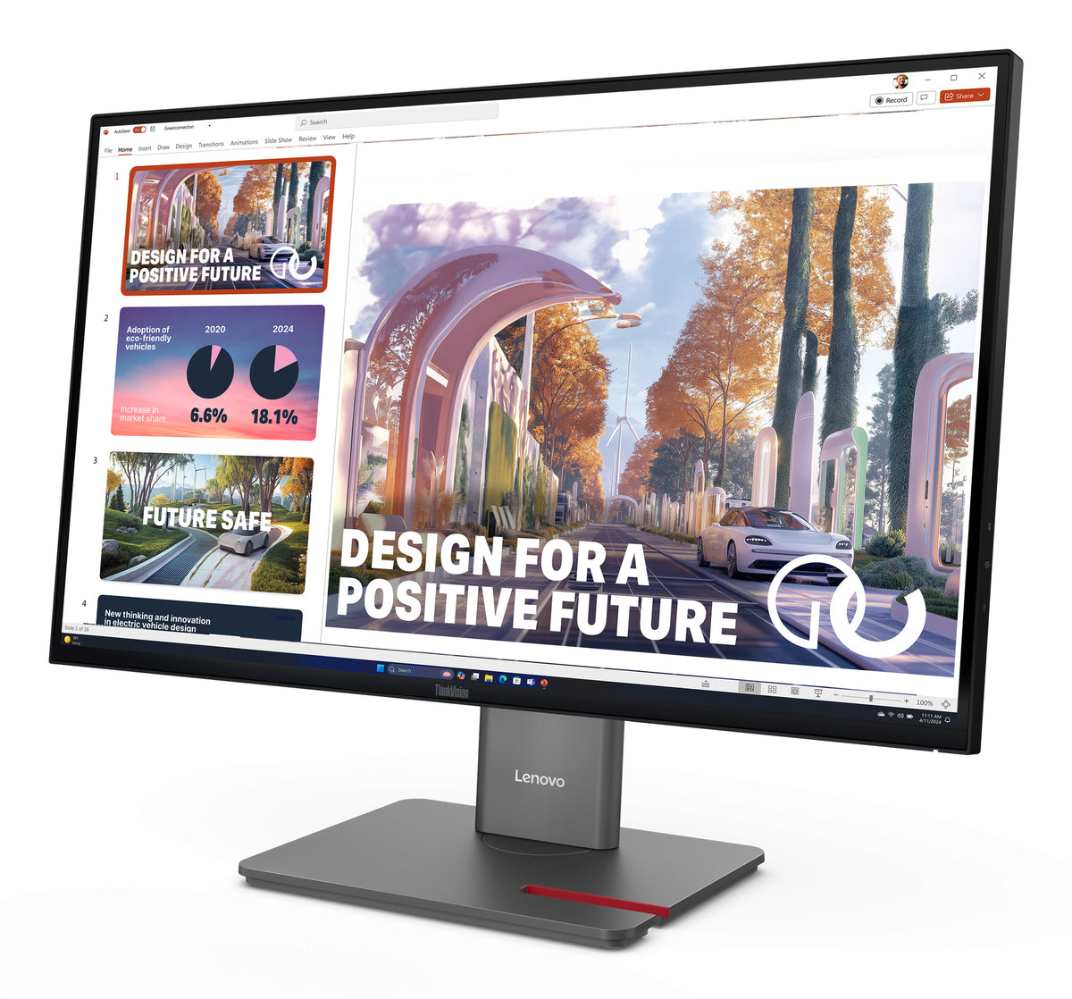 Lenovo ThinkVision P27QD-40 (27")2K QHD  HDMI/DP/USB-C/DOC