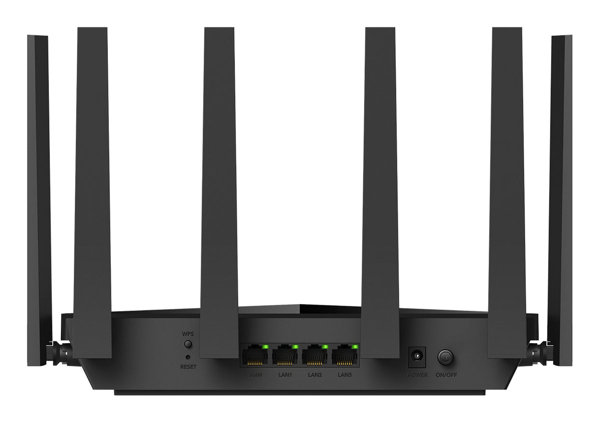 Ασύρματος δρομολογητής Cudy WR11000 με 2,5 Gigabit Ethernet, τριπλής μπάντας (2,4 GHz / 5 GHz / 6 GHz), μαύρος