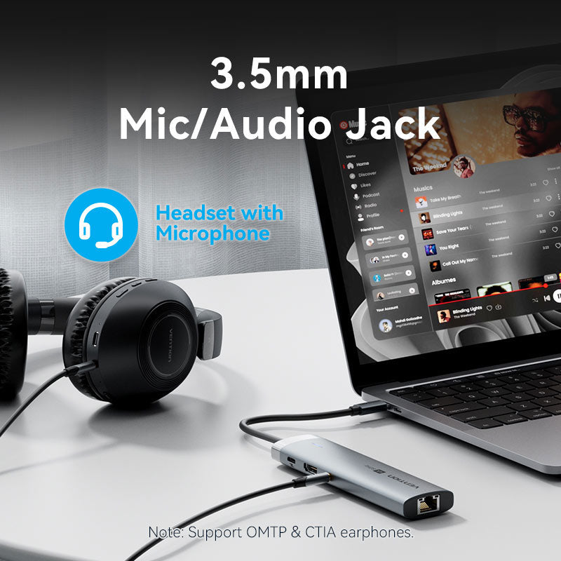 Vention USB-C 9-in-1 4K 60Hz 100W docking station