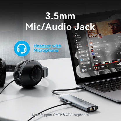 Vention USB-C 9-in-1 4K 60Hz 100W docking station