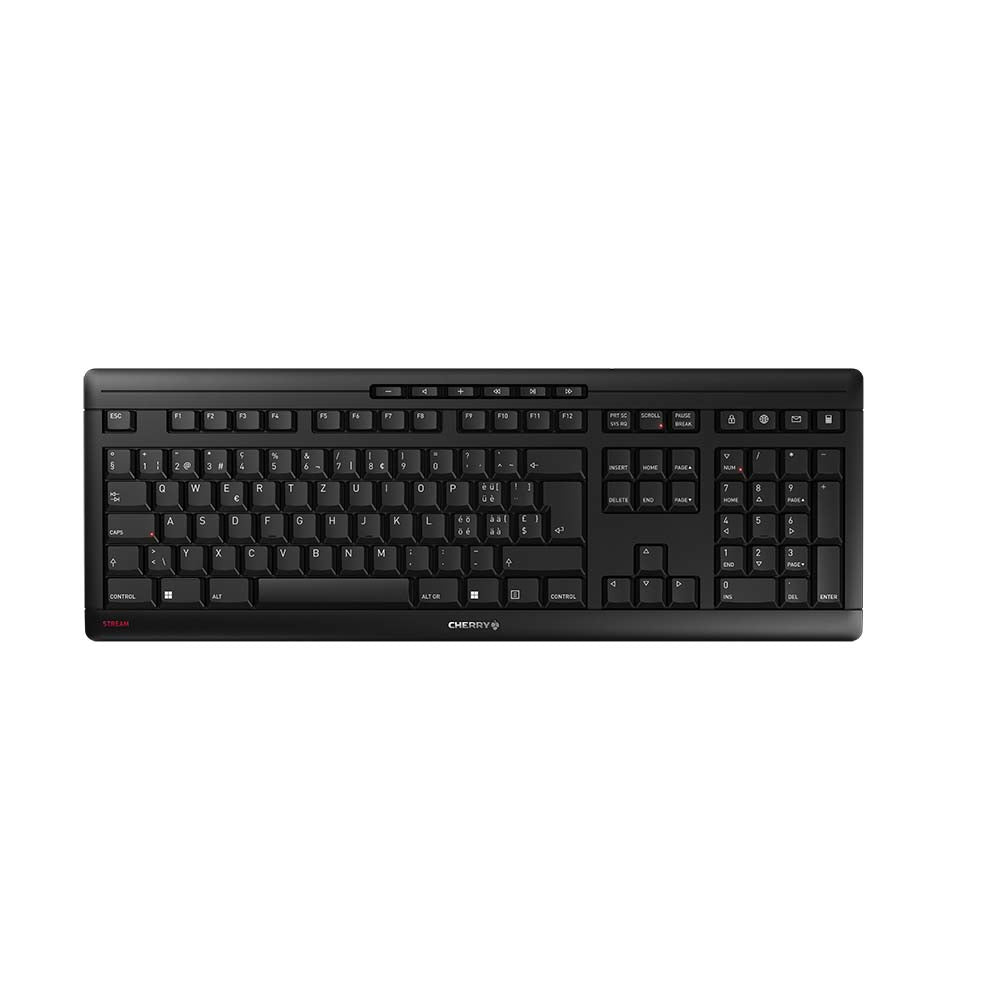 CHERRY TAS STREAM KEYBOARD Wireless CH-Layout schwarz