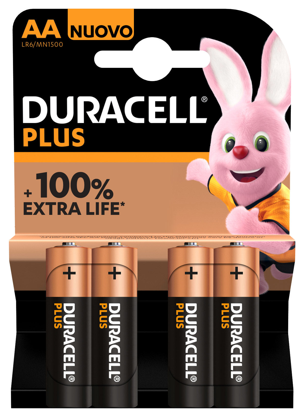 1x4 Duracell Plus Mignon MN1500 AA LR6 1,5V