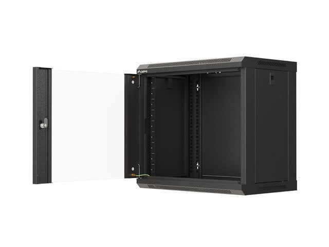 Lanberg WF03-5309-10B 9U Wall-Mounted Rack Cabinet - Black