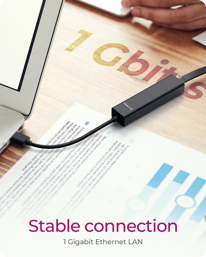 IcyBox USB 3.2 Gen1 4-in-1 Hub & Gigabit LAN Adapter (Retail)