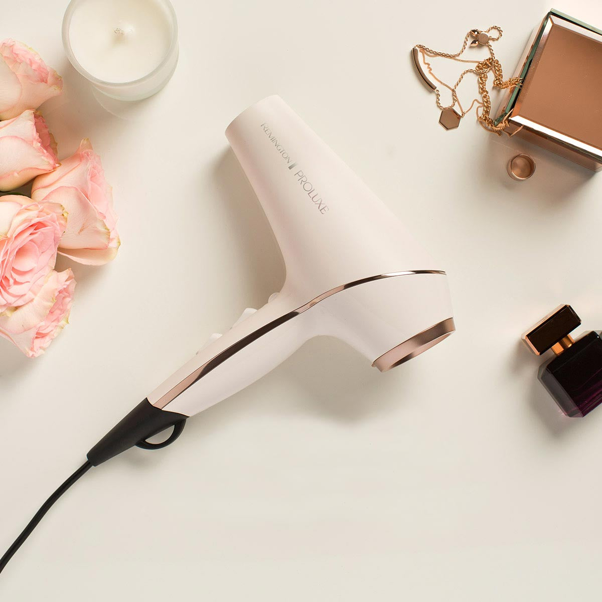 Remington PROluxe AC9140 Professional Hair Dryer, Ionic, 2400W, Ivory