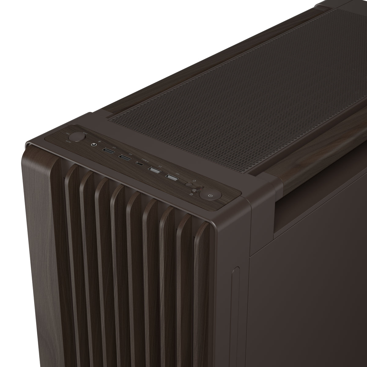 ASUS ProArt PA602 Wood Edition Retro Brown - Tempered Glass Panel Midi Tower
