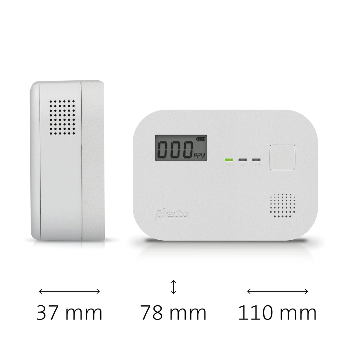 Alecto Carbon Monoxide Detector with 10-Year Sensor Lifespan and Display