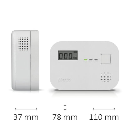 Alecto Carbon Monoxide Detector with 10-Year Sensor Lifespan and Display