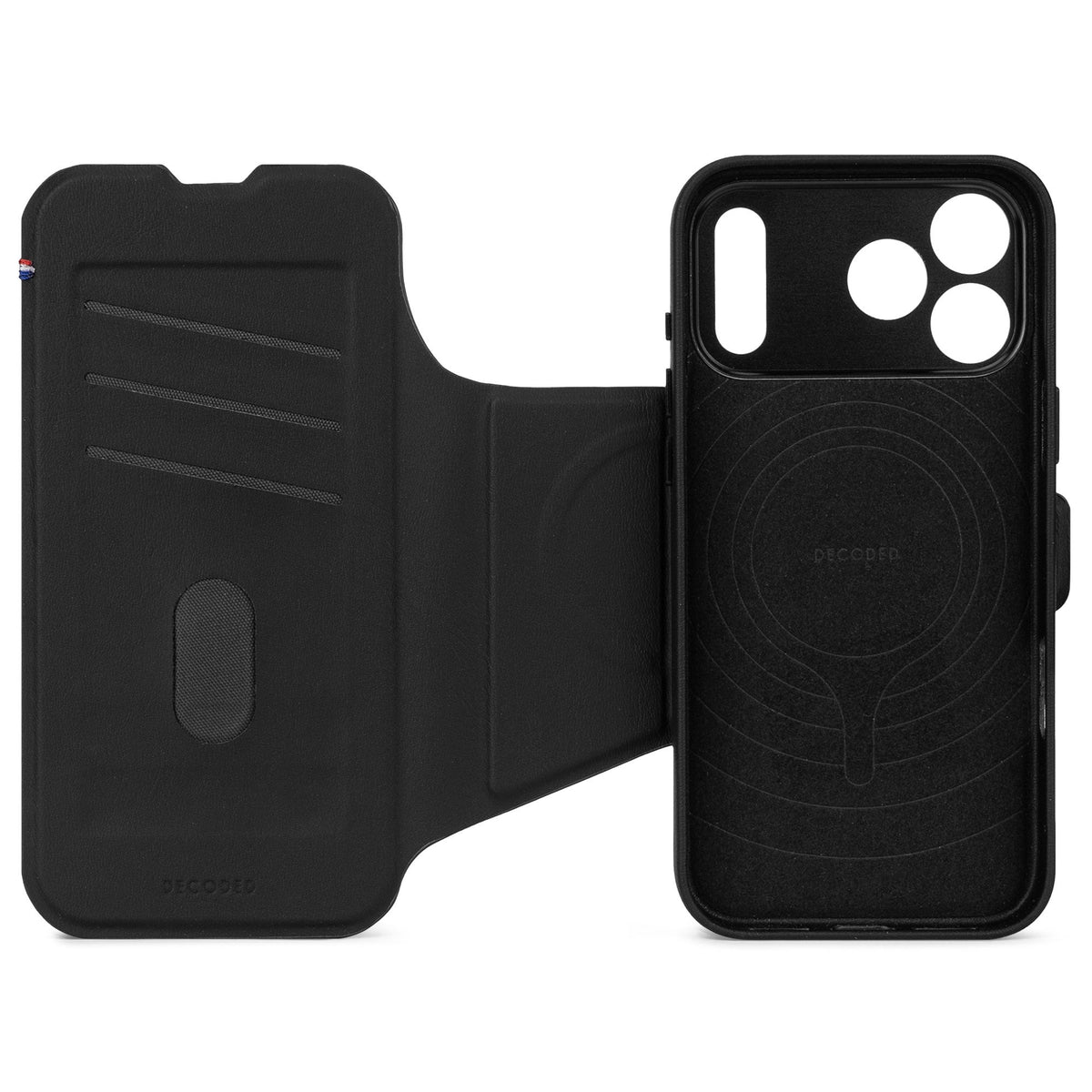 Decoded Silicone Detachable Wallet for iPhone 17 Pro in Phantom Black