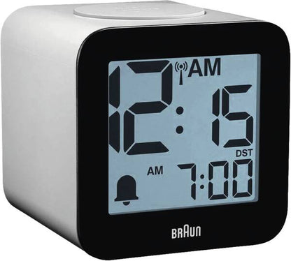 Braun BC 25 WP-DCF White Radio-Controlled Alarm Clock with Voice Output