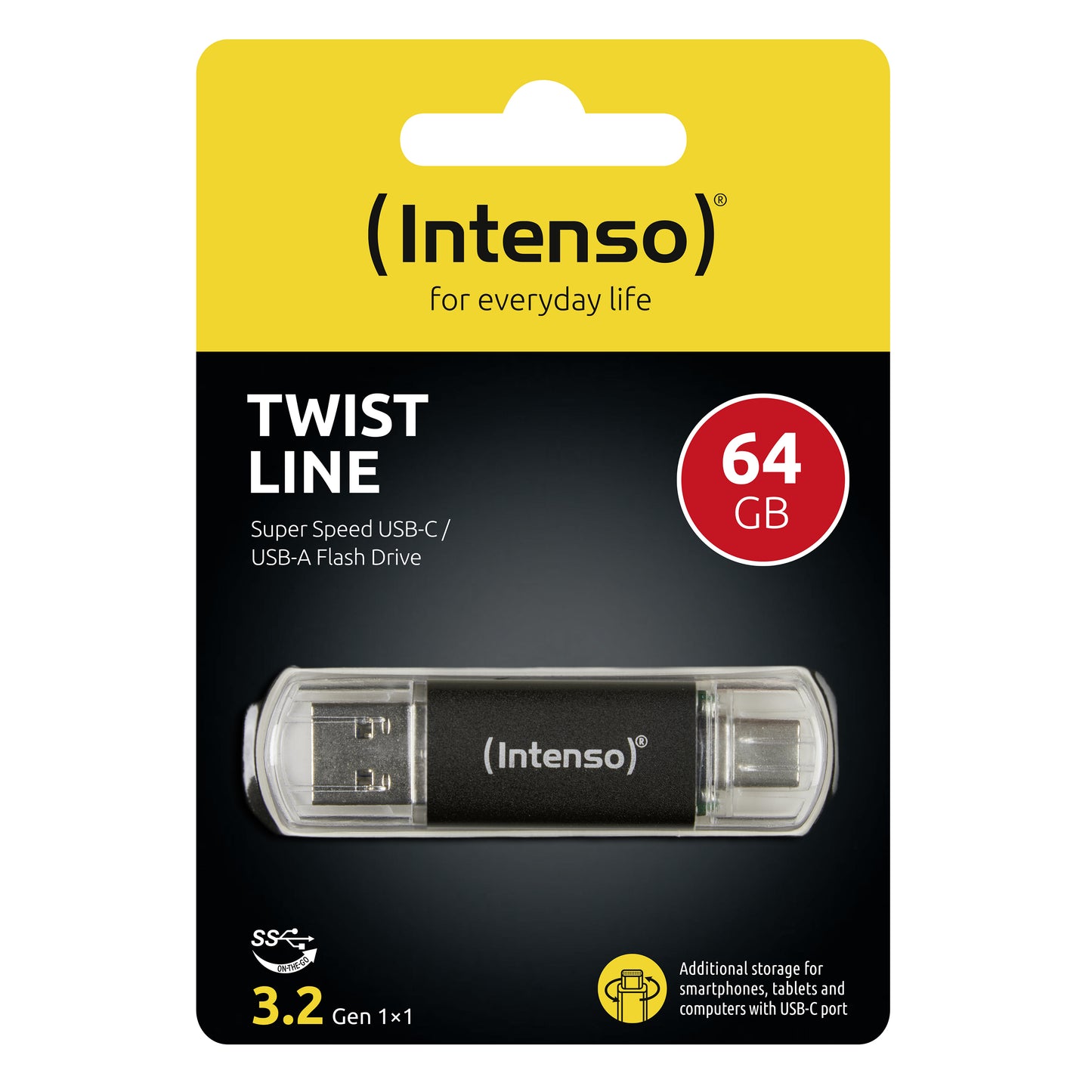 Intenso Twist               64GB USB Stick 3,2 USB-C & USB-A