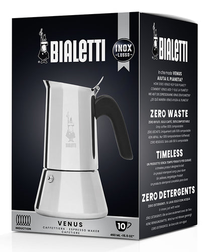 Bialetti Venus συσκευασία καφετιέρας Moka 0,5 λίτρων ασημί