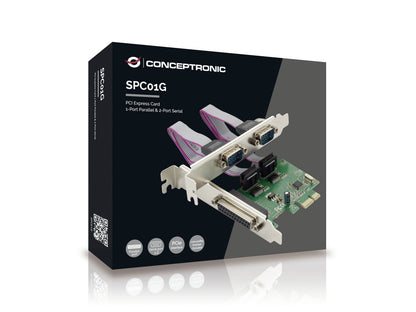 CONCEPTRONIC PCIe1x Card 2xRS232-Seri./1xParal.      2.5Gbps