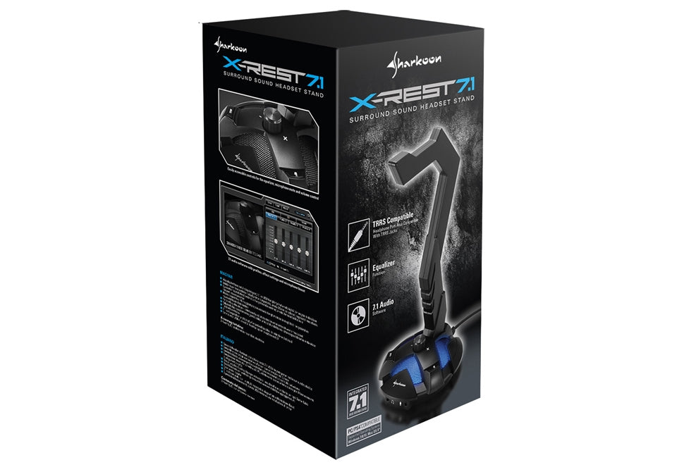 Sharkoon X-Rest 7.1 Ακουστικά Στήριξης (Μαύρο)
