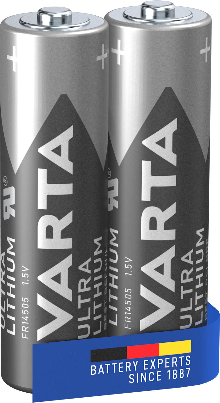 1x2 Varta Ultra Lithium Mignon AA LR06