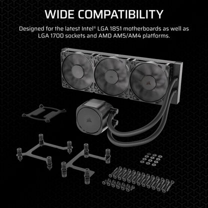 Corsair Nautilus 360 RS Motherboard All-in-one liquid cooler Black