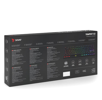 Μηχανικό πληκτρολόγιο Savio Tempest x2 RGB με διακόπτες Outemu RED