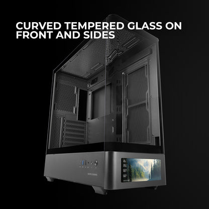 Mars Gaming MCLCDPRO computer case Midi Tower Black