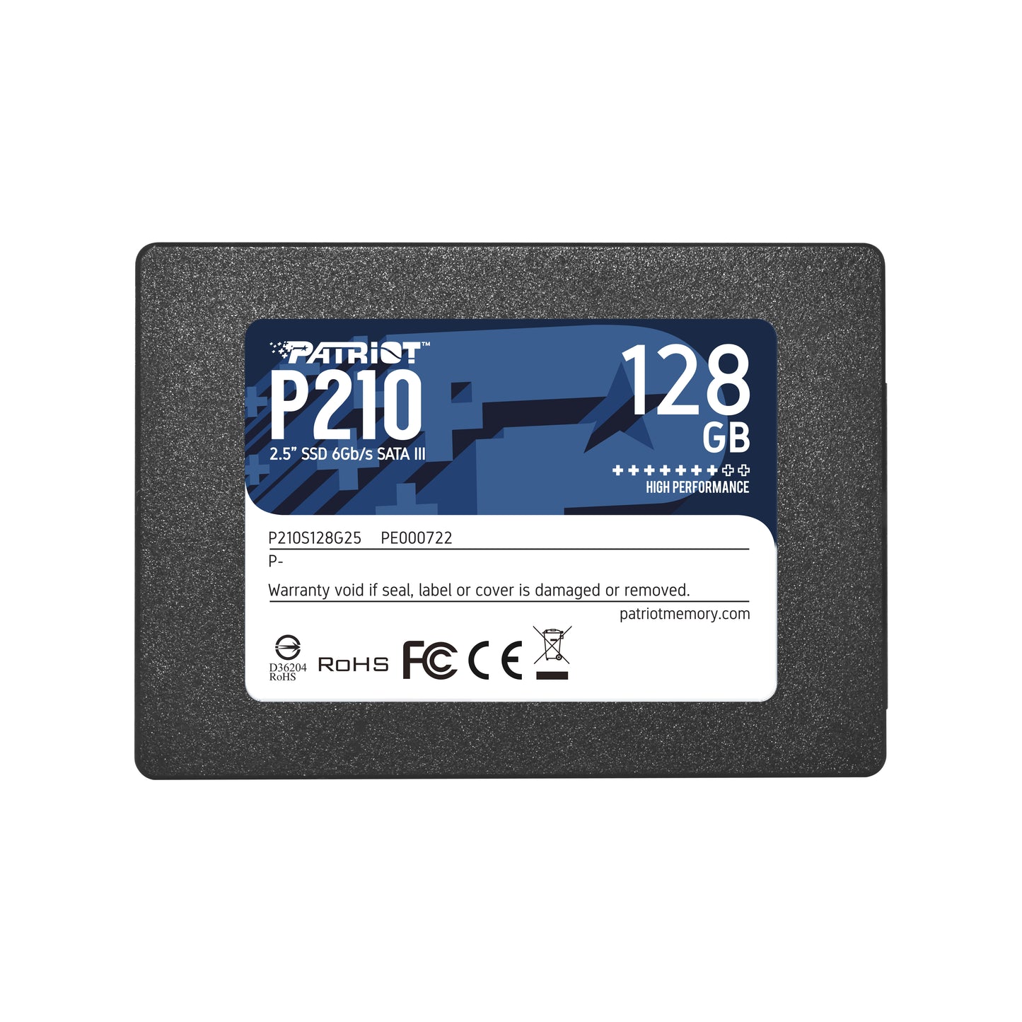 Δίσκος SSD Patriot Memory P210 2,5" 128 GB με σύνδεση Serial ATA III
